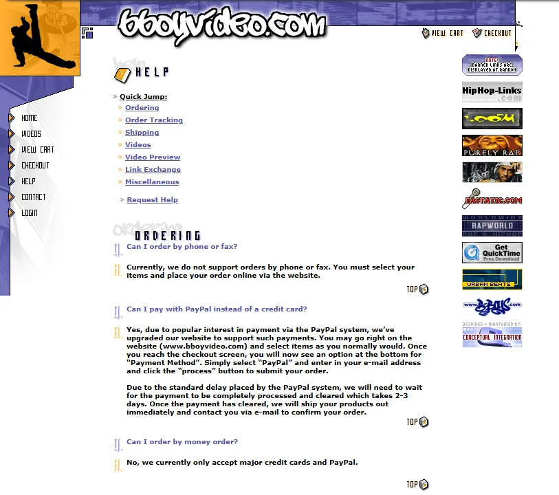 BBoyVideo.com — help (2001)